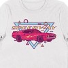 Retro Muscle Car Speedway Women's White Short Sleeve Crew Neck Tee - 2 of 3