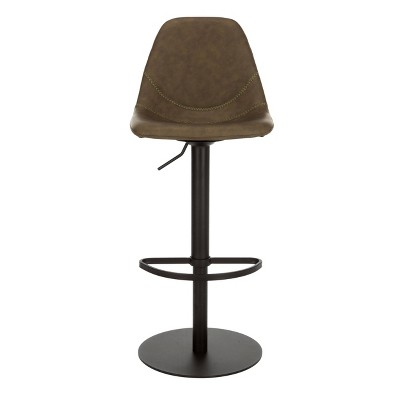 Sky Adjustable Swivel Barstool Olive - Safavieh