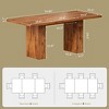 WOWLIVE 70.8" Rectangular Dining Table for 6-8 People,  Farmhouse Wood Kitchen Table with Storage Drawer - 2 of 4