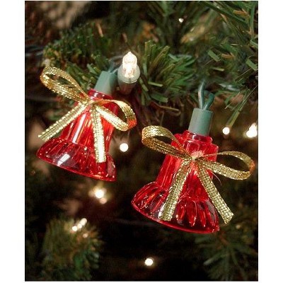 J. Hofert Co 40ct Musical Bell Multi-Function Christmas Light Set Green Wire - Red/Clear