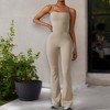 Anna-Kaci Active Women's Flared Halter Neck Jumpsuit Convert to High Waist Soft Flared Yoga Pants - 2 of 4