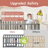 APRILSOUL Floor Bed for Kids, Solid Wood Toddler Bed Frame with Convertible Door and Safety Fence - 2 of 4