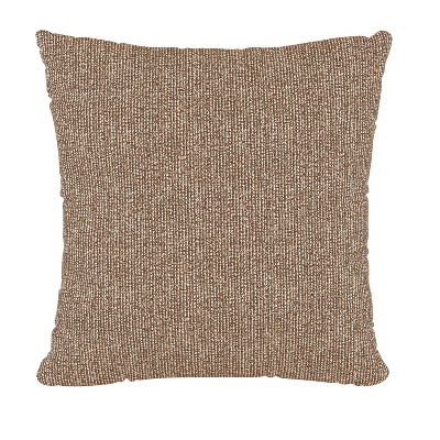 Textured Square Throw Pillow Brown/Cream - Skyline Furniture