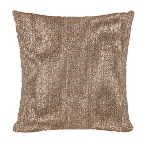 Textured Square Throw Pillow Brown/Cream - Skyline Furniture, Brown/Ivory