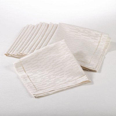 Saro Lifestyle Hemstitched Border Cloth Napkins (Set of 12)