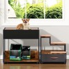 Pet Window Perch with Stairs, Pet Bunk Bed with Storage Drawer, Multi-Level Pet Seat Platform for Dogs and Cats, Pet Bed Couch For Bedside Indoor Use - 2 of 4