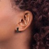 Chisel Stainless Steel Brushed Black IP-plated 4mm Square Hoop Earrings - 3 of 4