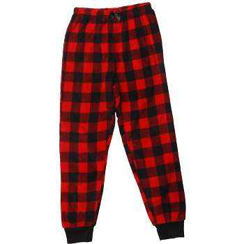Just Love Plush Pajama Pants For Girls - Buffalo Plaid Fleece Pjs  45501-redblk-new-6x : Target