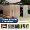 Acekool 8x10 FT Metal Outdoor Storage Shed, Lockable Garden Tool Organizer with Sloped Roof, Air Vents, Upgraded Frame for Backyard Patio Lawn - 3 of 4