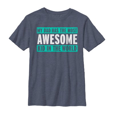 Boy's Lost Gods Father's Day Most Awesome Kid T-shirt - Navy Blue ...