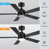 Airsurfer 42" Ceiling Fan with Color-Changing LED Light, 5 Plywood Blades, Remote Included, 5'' Down rod, DC Motor - 3 of 4