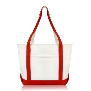 Dalix Daily Shoulder Tote Bag Premium Cotton - 1 of 4
