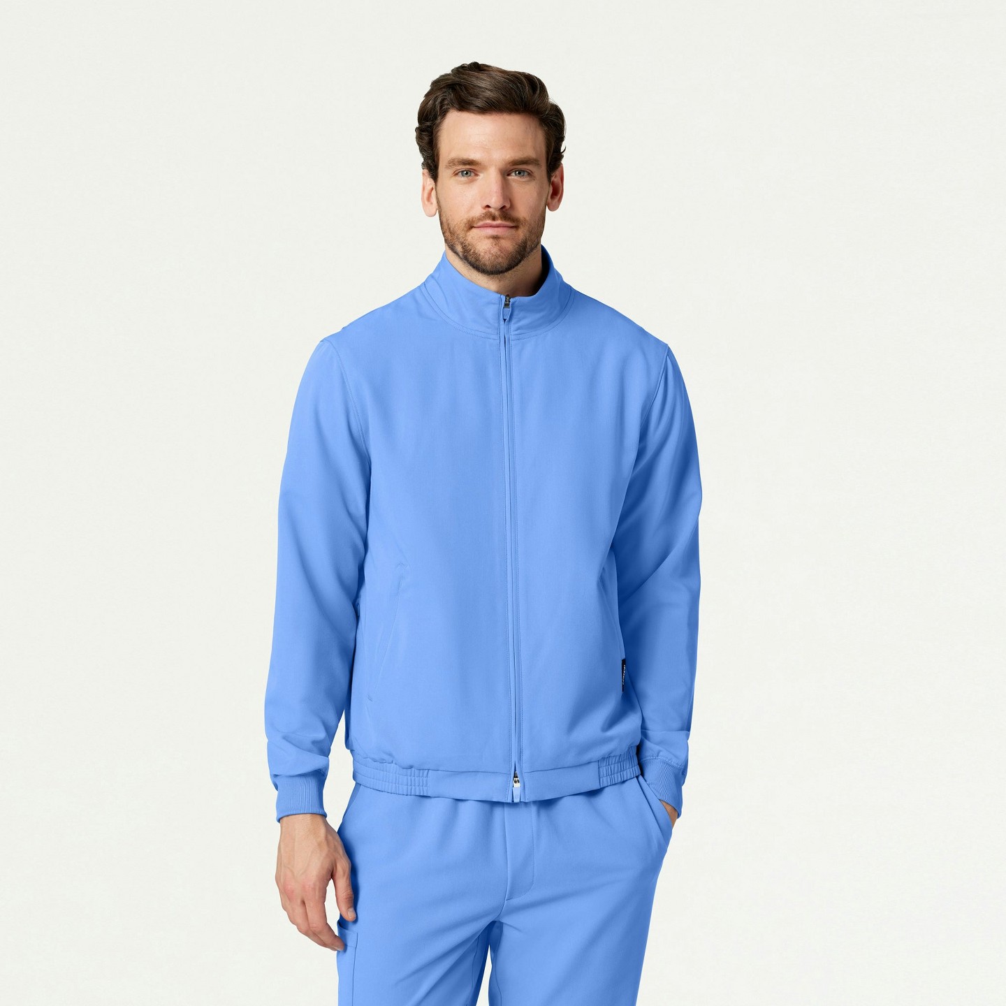 Мужская куртка Jaanuu Wolfe Everyday 6-Pocket Scrub Jacket UltraLAST Fabric - Ceil Blue, цвет: Синий — фото 1