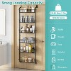 Racxily 6 Tier Over Door Pantry Organizer Hanging, 62.99¡®¡¯ Hooks Door Storage Rack, Carbon Steel Basket for Kitchen Bathroom, Black - 2 of 4