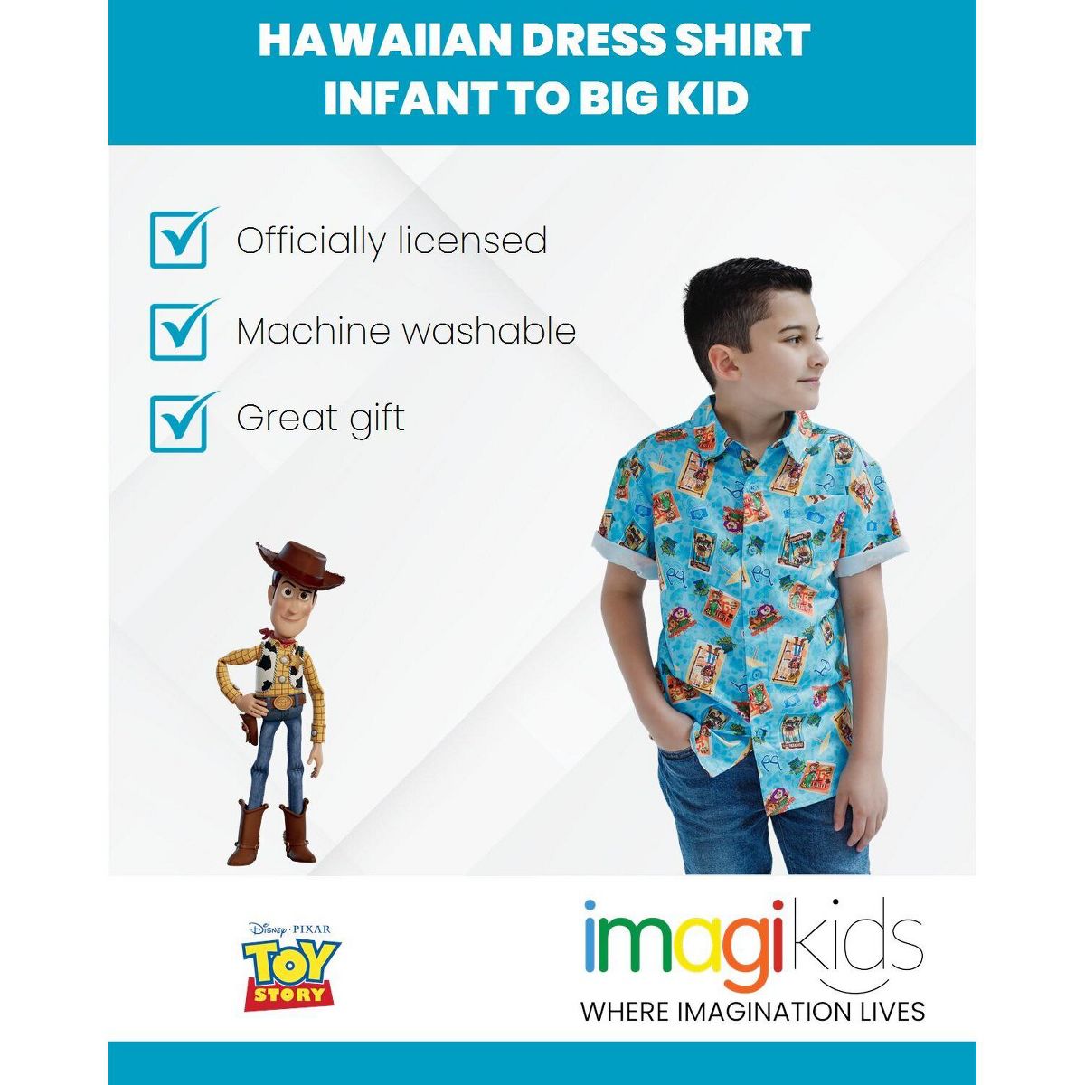 Disney Boys' Short Sleeve Button-Down Shirt Little Kid to Big Kid - thumbnail 3