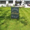 Lumabase Battery Operated Lighted Outdoor Banner with Garden Flag Stand and Remote Control Happy Holidays - 3 of 3