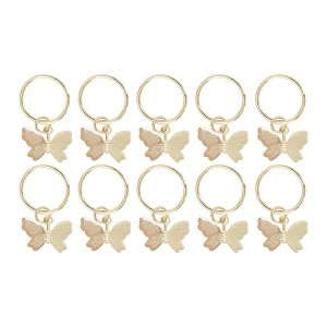 Unique Bargains Wings Hair Ring Pendants 10 Pcs - 1 of 4