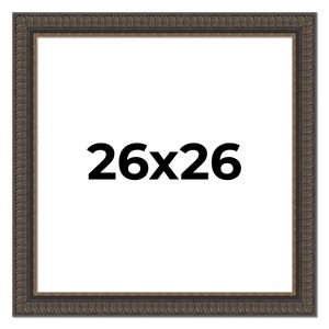 PosterPalooza | Square Museum Brown Picture Frame - UV Acrylic, Foam Board Backing, Hanging Hardware - 1 of 4