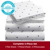 Mellanni 1800 Bed Sheets King Polka Dot Navy - 2 of 3