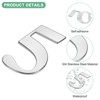 Unique Bargains 304 Stainless Steel Self-adhesive Polished Surface Rust Resistant House Number 1 Pc - 2 of 4
