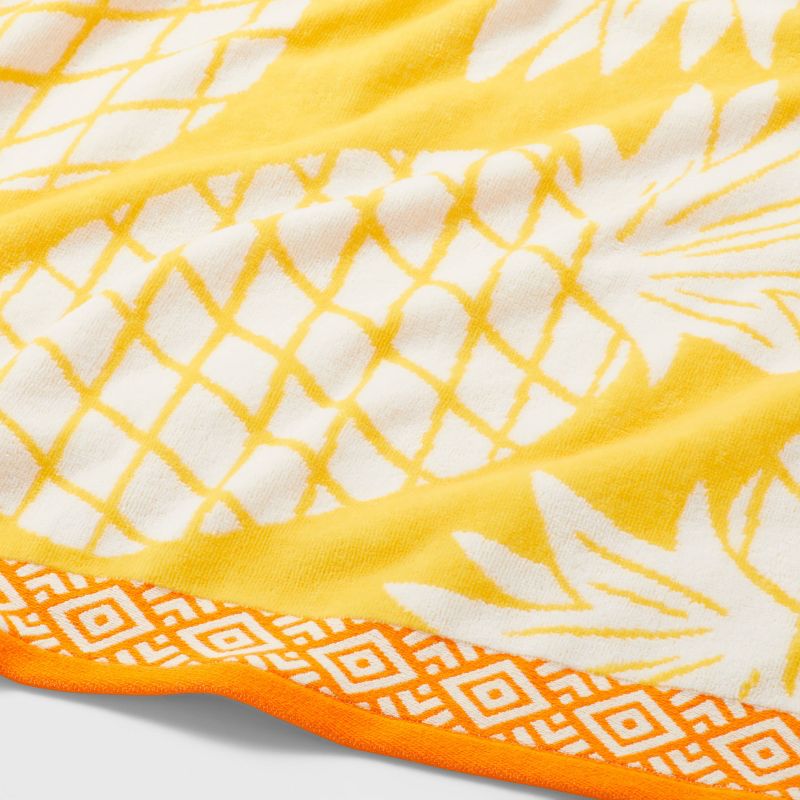XL Jacquard Pineapple Beach Towel Yellow - Sun Squad&#8482;, 4 of 8