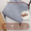 Tangkula Upholstered Dining Chair Set of 4 Armless Cushioned Seat Hollow Curved Backrest - 4 of 4