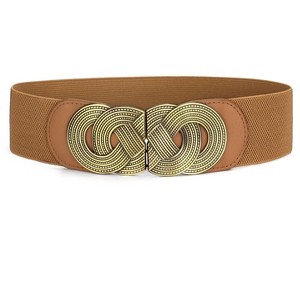 INSPIRE CHIC Knot Woven Metal Interlocking Buckle Elastic Waist Cinch Belt - 1 of 4