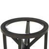 LIVAREEmlen Modern Simple Glass Coffee Table, Tempered Glass Coffee Table Solid Wood Base Round Transparent Glass Top - 3 of 4