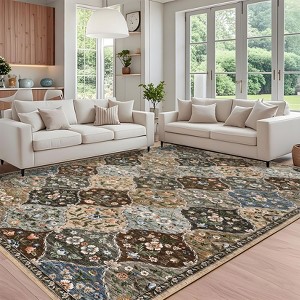 Vintage Distressed Rugs Machine Washable Area Rug - 1 of 4