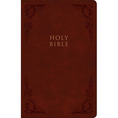 KJV Large Print Personal Size Reference Bible, Burgundy Leathertouch - by  Holman Bible Staff (Leather Bound)