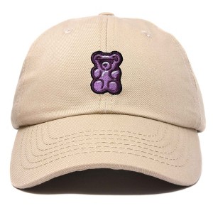 Dalix Purple Gummy Embroidered Cotton Dad Hat Baseball Cap Adjustable Womens - 1 of 4