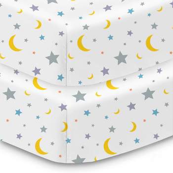 BreathableBaby Cotton Percale Fitted Sheet, For 52" x 28" Crib & Toddler Bed Mattress