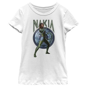 Girl's Black Panther: Wakanda Forever Nakia Shield T-Shirt - 1 of 4