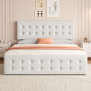 Bed Frame with 4 Storage Drawers and Headboard - 1 of 4