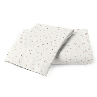 Makemake Organics GOTS Certified Organic Cotton Pillowcase - Ultra Soft Breathable Fits (14"x19", Bloom) Set of 2