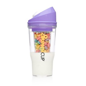 The CRUNCHCUP XL BLACK - Portable Plastic Cereal Cups for Breakfast On the Go - Great For Kids & Adults! - 1 of 4