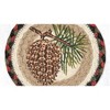 Earth Rugs Pinecone Round Large Coaster 7" Rustic Lodge Cabin Decor - 2 of 3