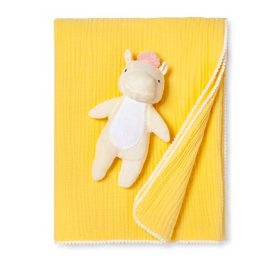 yellow baby blanket