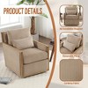 26.77'' Corduroy Fabric 360° Swivel Barrel Accent Sofa Chair with High-Density Foam Cushion, Big & Small Pillows and Sturdy Metal Base - 4 of 4