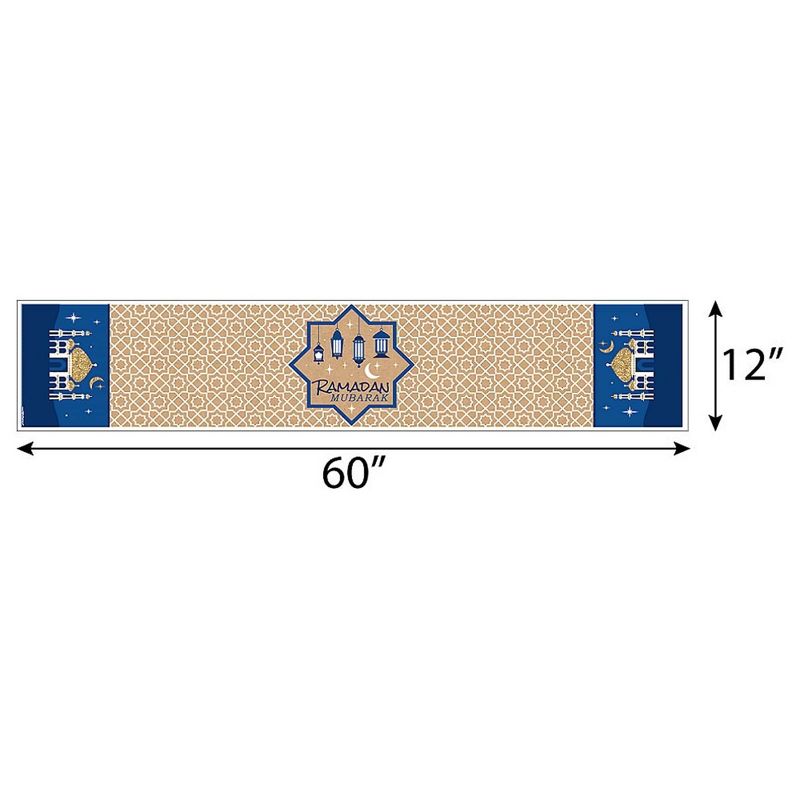 Big Dot of Happiness Ramadan - Petite Eid Mubarak Paper Table Runner - 12 x 60 inches, 3 of 5