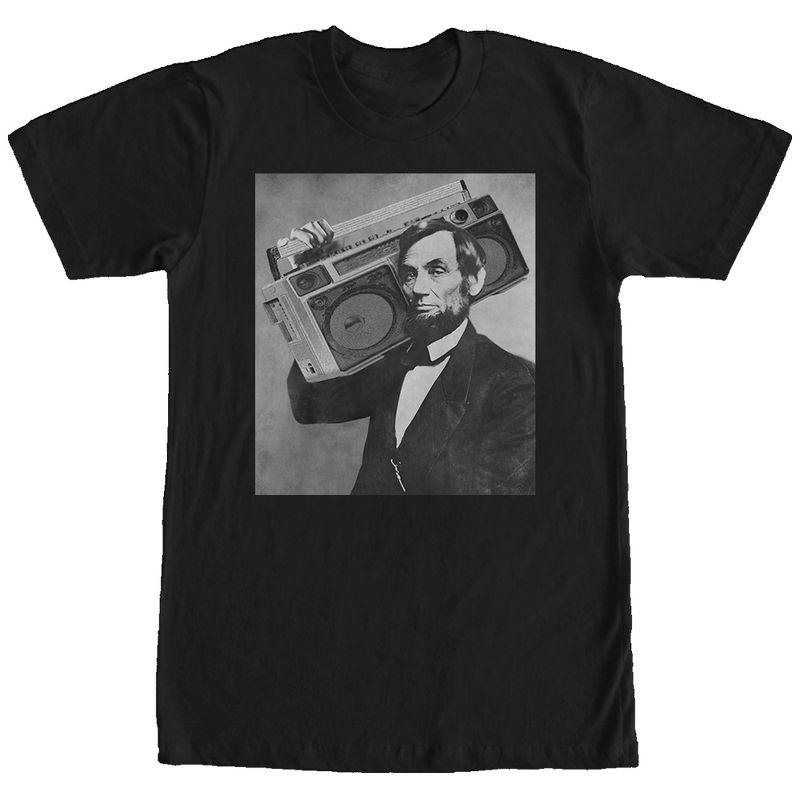 Men's Lost Gods Abraham Lincoln Boombox T-Shirt, 1 of 5