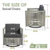 Outdoor Patio Swivel Chair with 5 Inch Cushion Chair for Garden Set of 2 - 2 of 4