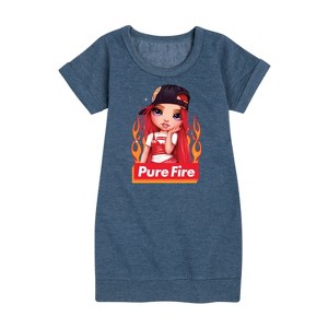 - Rainbow High - Pure Fire Graphic Short Sleeve Fleece Dress - 1 of 4