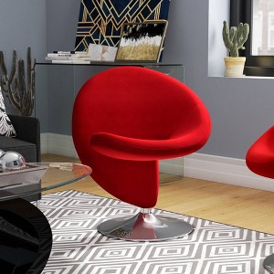 Curl Wool Blend Swivel Accent Chair - Manhattan Comfort - 1 of 4