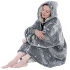 PAVILIA Faux Shearling Wearable Blanket Hoodie, Cozy Oversized Hooded Sweatshirt Adults, Warm Fleece Big Pocket - 2 of 4