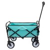CAVINAS 3-in-1 Foldable Wagon Cart, Heavy Duty Utility Shopping Cart with All-Terrain Wheels, Dual-Layer Storage Wagons for Camping - 2 of 4