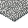 Charcoal Gray And Ivory Geometric Washable Indoor Outdoor Area Rug - 4 of 4