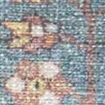 pale blue, teal, cream, dark red, black, orange