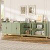 47.2" Fluted Sideboard with Storage Cabinet, Modern Kitchen Sideboard with Adjustable Shelves, For Living Room, Kitchen, Entryway, Green - 2 of 4