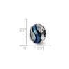 Black Bow Jewelry Blue Colored Dichroic Glass Sterling Silver Bead Charm - 2 of 3